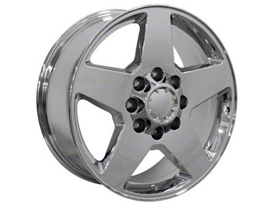 Silverado Style Chrome 8-Lug Wheel; 20x8.5; 44mm Offset (15-19 Silverado 3500 HD SRW)