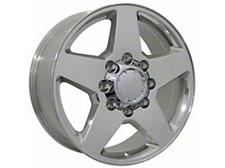 Silverado Style Polished 8-Lug Wheel; 20x8.5; 44mm Offset (15-19 Silverado 3500 HD SRW)