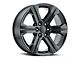2018 Sierra Replica Gloss Black Milled 6-Lug Wheel; 22x9; 24mm Offset (15-20 Tahoe)