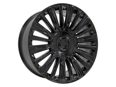 CA92 Gloss Black 6-Lug Wheel; 24x10; 28mm Offset (15-20 Tahoe)
