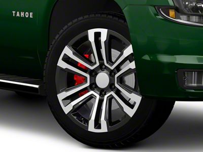 CV44 Gloss Black Machined 6-Lug Wheel; 22x9; 24mm Offset (15-20 Tahoe)