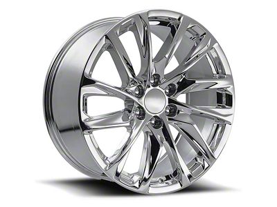Escalade 12-Spoke Replica Chrome 6-Lug Wheel; 24x10; 31mm Offset (15-20 Tahoe)