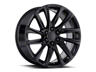 Escalade 12-Spoke Replica Gloss Black 6-Lug Wheel; 22x9; 28mm Offset (15-20 Tahoe)
