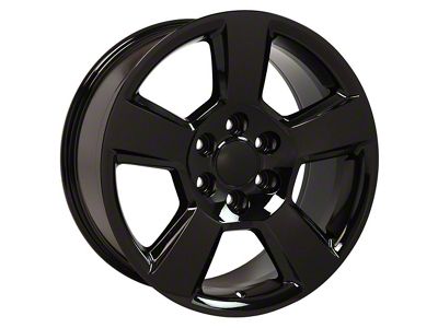 Tahoe Style Black 6-Lug Wheel; 20x9; 27mm Offset (15-20 Yukon)
