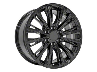CA93 Gloss Black 6-Lug Wheel; 24x10; 28mm Offset (15-20 Yukon)