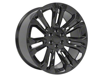 CV43 Black 6-Lug Wheel; 24x10; 24mm Offset (15-20 Yukon)