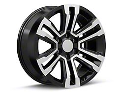 CV44 Gloss Black Machined 6-Lug Wheel; 20x9; 24mm Offset (15-20 Yukon)