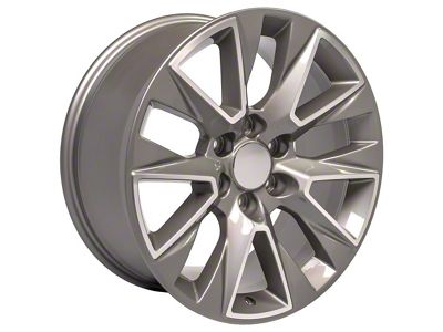 LTZ Style Silver Machined 6-Lug Wheel; 20x9; 28mm Offset (99-06 Sierra 1500)