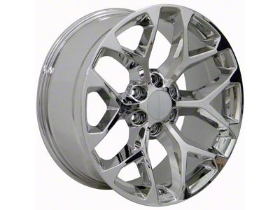 Snowflake Style Chrome 6-Lug Wheel; 20x9; 31mm Offset (99-06 Sierra 1500)