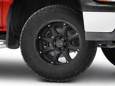 Black Rhino Glamis Matte Black 6-Lug Wheel; 18x9; -12mm Offset (99-06 Silverado 1500)
