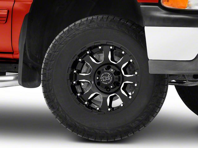 Black Rhino Sierra Gloss Black Milled 6-Lug Wheel; 17x9; -12mm Offset (99-06 Silverado 1500)