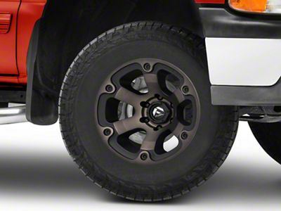 Fuel Wheels Beast Matte Black Machined with Dark Tint 6-Lug Wheel; 17x9; -12mm Offset (99-06 Silverado 1500)