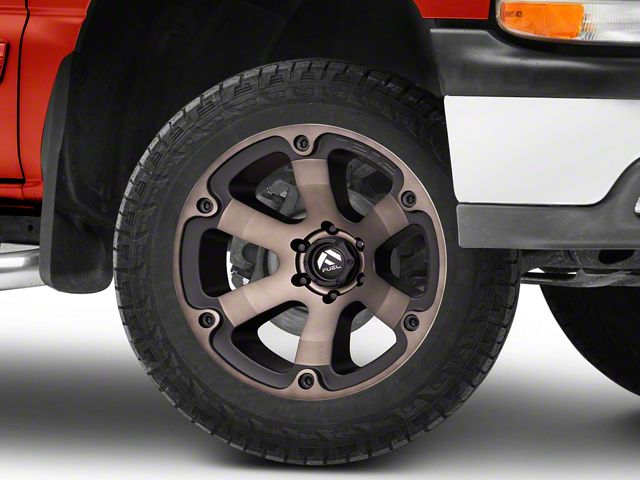 Fuel Wheels Beast Matte Black Machined with Dark Tint 6-Lug Wheel; 20x9; 1mm Offset (99-06 Silverado 1500)