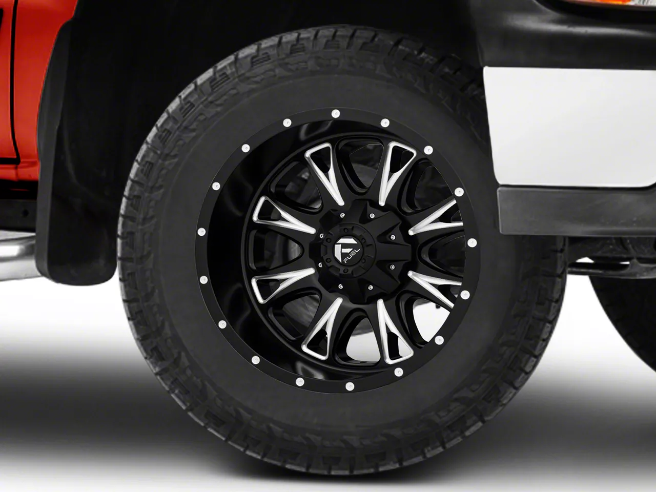 Fuel Wheels Silverado 1500 Throttle Matte Black Milled 6Lug Wheel; 18x10; 12mm Offset