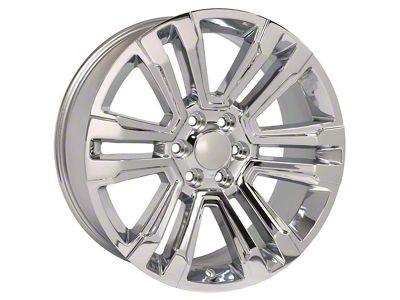 Denali Style Chrome 6-Lug Wheel; 22x9; 24mm Offset (99-06 Silverado 1500)