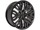 Next Gen Sierra Style Black Milled 6-Lug Wheel; 22x9; 28mm Offset (99-06 Silverado 1500)