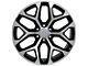 Snowflake Style Black Machined 6-Lug Wheel; 22x9; 24mm Offset (99-06 Silverado 1500)