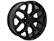 Snowflake Style Satin Black 6-Lug Wheel; 22x9; 24mm Offset (99-06 Silverado 1500)