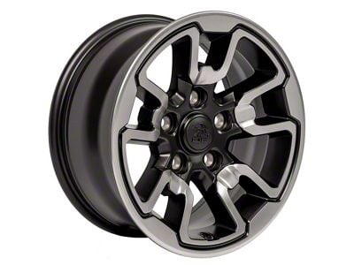 Rebel Style Polished with Black Inlay 5-Lug Wheel; 17x8; 18mm Offset (02-08 RAM 1500, Excluding Mega Cab)