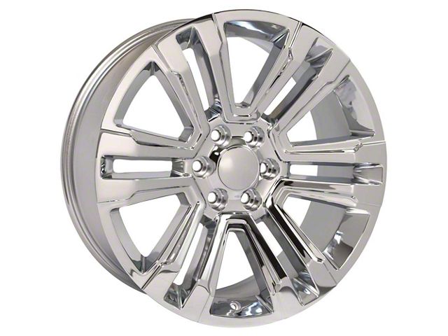 Denali Style Chrome 6-Lug Wheel; 22x9; 24mm Offset (07-13 Sierra 1500)