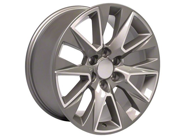 LTZ Style Silver Machined 6-Lug Wheel; 20x9; 28mm Offset (07-13 Sierra 1500)