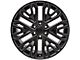 Next Gen Sierra Style Black Milled 6-Lug Wheel; 22x9; 28mm Offset (07-13 Sierra 1500)