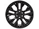 Next Gen Sierra Style Black 6-Lug Wheel; 22x9; 28mm Offset (07-13 Sierra 1500)