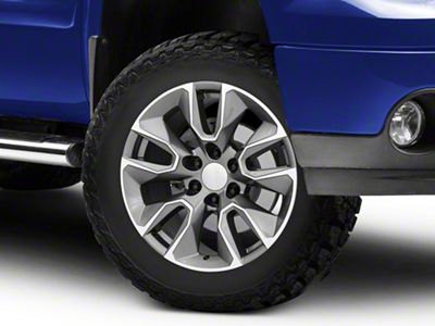 RST Style Gunmetal Machined 6-Lug Wheel; 20x9; 28mm Offset (07-13 Sierra 1500)