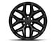 Snowflake Style Black 6-Lug Wheel; 22x9; 24mm Offset (07-13 Sierra 1500)