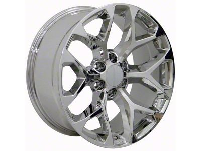 Snowflake Style Chrome 6-Lug Wheel; 20x9; 24mm Offset (07-13 Sierra 1500)