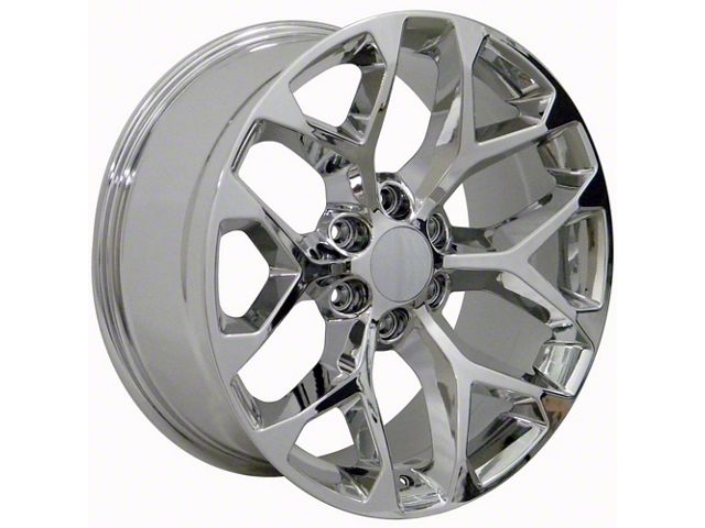 Snowflake Style Chrome 6-Lug Wheel; 20x9; 31mm Offset (07-13 Sierra 1500)