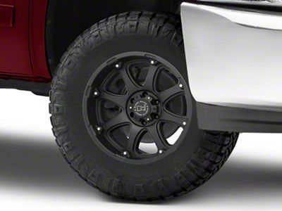 Black Rhino Glamis Matte Black 6-Lug Wheel; 17x9; -12mm Offset (07-13 Silverado 1500)