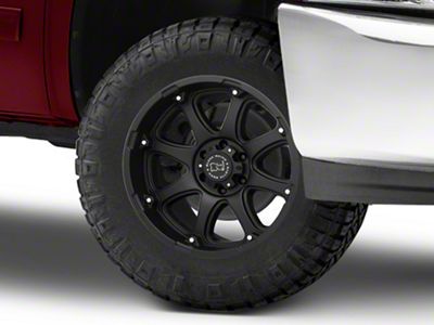 Black Rhino Glamis Matte Black 6-Lug Wheel; 18x9; 12mm Offset (07-13 Silverado 1500)