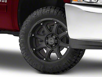 Black Rhino Glamis Matte Black 6-Lug Wheel; 20x9; -12mm Offset (07-13 Silverado 1500)