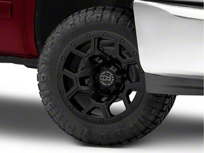 Black Rhino Overland Matte Black 6-Lug Wheel; 20x9.5; 6mm Offset (07-13 Silverado 1500)