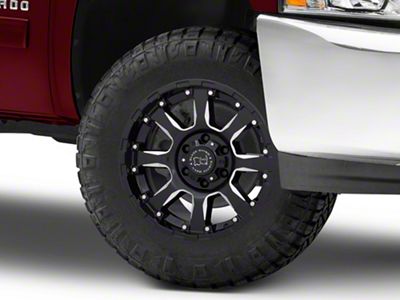 Black Rhino Sierra Gloss Black Milled 6-Lug Wheel; 18x9; -12mm Offset (07-13 Silverado 1500)