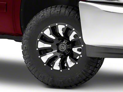 Black Rhino Pinatubo Gloss Black Milled 6-Lug Wheel; 17x9.5; -18mm Offset (07-13 Silverado 1500)
