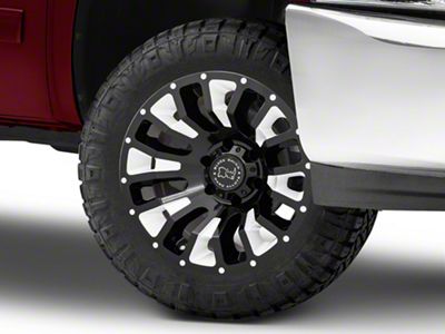 Black Rhino Pinatubo Gloss Black Milled 6-Lug Wheel; 20x9.5; -18mm Offset (07-13 Silverado 1500)