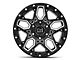 Black Rhino Shrapnel Gloss Black Milled 6-Lug Wheel; 17x9.5; -18mm Offset (07-13 Silverado 1500)