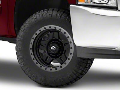 Fuel Wheels Anza Matte Black with Anthracite Ring 6-Lug Wheel; 17x8.5; 6mm Offset (07-13 Silverado 1500)