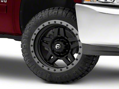 Fuel Wheels Anza Matte Black with Anthracite Ring 6-Lug Wheel; 20x9; 1mm Offset (07-13 Silverado 1500)