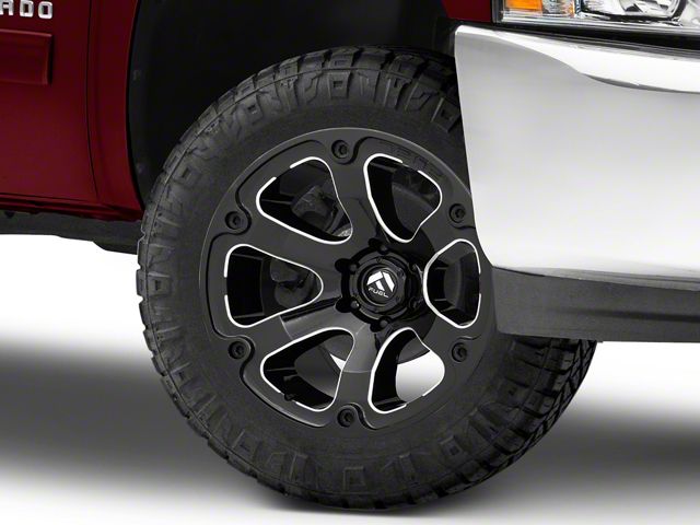 Fuel Wheels Beast Gloss Black Milled 6-Lug Wheel; 20x9; 1mm Offset (07-13 Silverado 1500)
