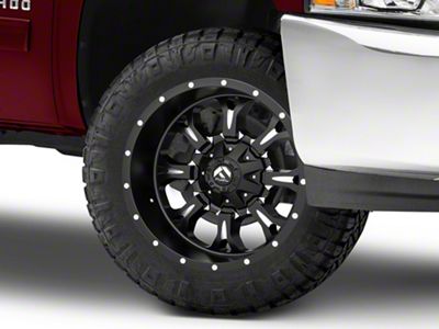 Fuel Wheels Krank Matte Black Milled 6-Lug Wheel; 20x10; -24mm Offset (07-13 Silverado 1500)