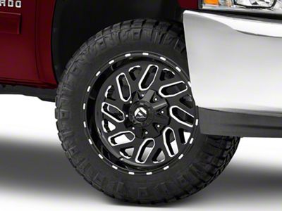 Fuel Wheels Triton Gloss Black Milled 6-Lug Wheel; 20x9; 1mm Offset (07-13 Silverado 1500)
