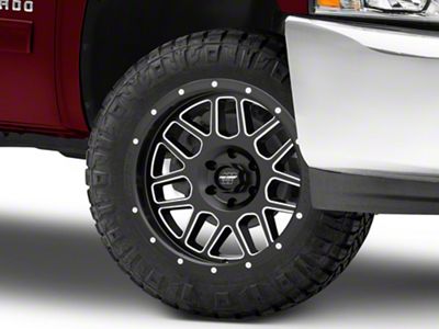 Pro Comp Wheels Vertigo Satin Black Milled 6-Lug Wheel; 20x9; -12mm Offset (07-13 Silverado 1500)
