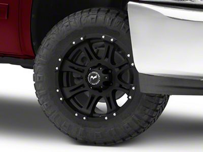 Raceline Raptor Black 6-Lug Wheel; 18x9; -6mm Offset (07-13 Silverado 1500)
