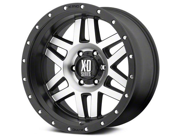 XD Machete Black Machined 6-Lug Wheel; 17x9; -12mm Offset (07-13 Silverado 1500)