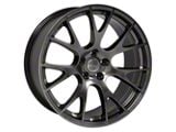Hellcat Style Hyper Black 5-Lug Wheel; 22x10; 25mm Offset (09-18 RAM 1500)