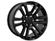 Sierra Style Black 6-Lug Wheel; 20x9; 31mm Offset (14-18 Silverado 1500)