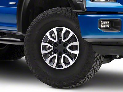 Gen2 Raptor Style Black Machined 6-Lug Wheel; 17x8.5; 34mm Offset (15-20 F-150)